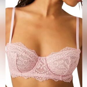 NWT FREE PEOPLE maya convertible underwire bra Sz 34DD pink